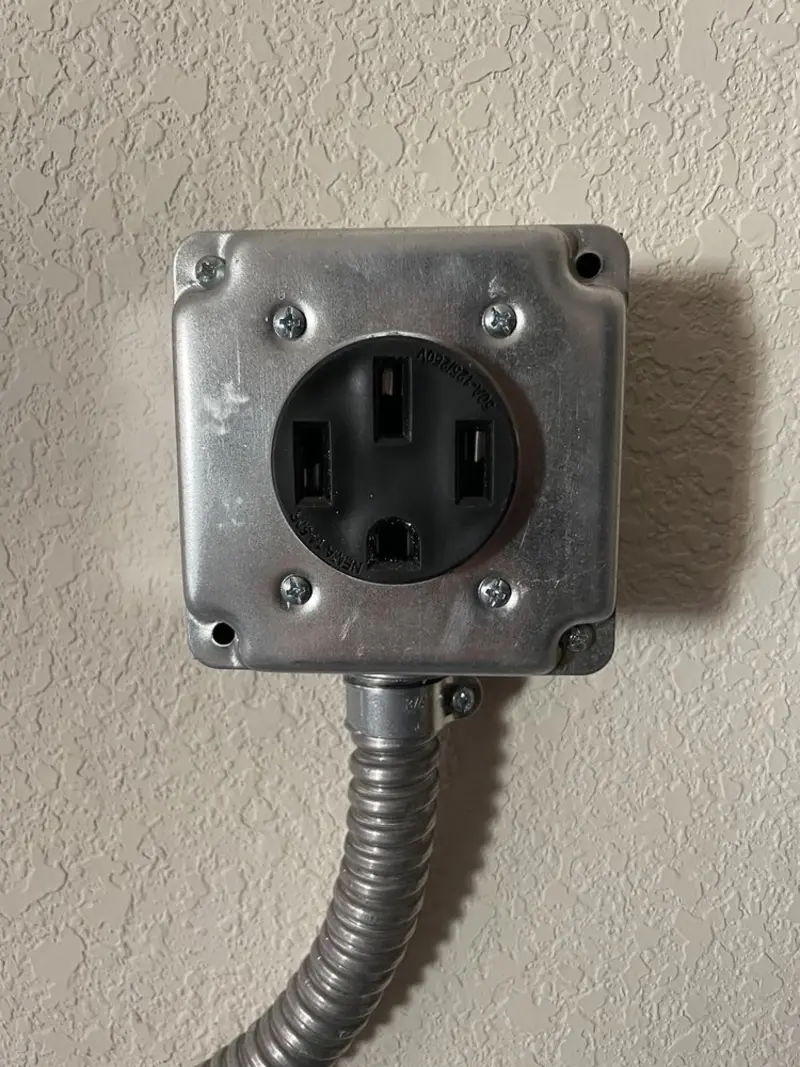 NEMA 14-50 outlet installed for Smart Home Electrical in Fairchild AFB