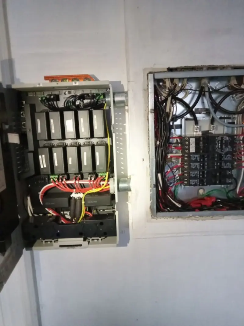 Electrical panel upgrade completed for Security Camera Wiring in Fairchild AFB